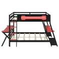 thumbnail image 5 of Mirightone Full over Full Bunk Bed with Two Gaming Desks, Adult Gaming Bunk Bed with Pegboard, Full Gaming Bunk Bed for Gamer, Red, 5 of 7