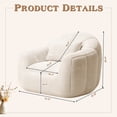 thumbnail image 4 of Lacoo Giant Bean Bag Chairs Fillers Cloud Couch Sofa With Armrests Large Lazy Bean Bag Chair for Gaming, Reading,Beige, 4 of 7