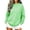 Green, variant on Women's Gingham Plaid Sweatshirt Crew Neck Long Sleeve Loose Fit Casual Pullover Top