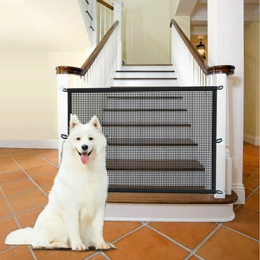 Baby Gate for Stairs XEF1 No Drilling- 43.3" W x 28.3" H Retractable Baby Gate Dog Gate for The House Mesh Baby Gate for Stair No Drill Pet Gate Puppy Gate for Stairs & Doorway