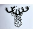 thumbnail image 1 of Décoration Murale Géométrique Cerf Noir, 1 of 1