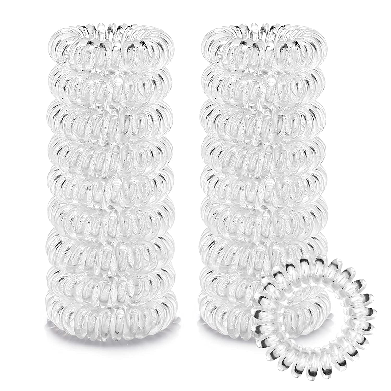 Spiral Hair Ties, Womens Ponytail No Crease Hair Ties, Hair Ties