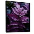 thumbnail image 2 of Designart "Amethyst Shadows Prupel Ferns wall art" Floral & Botanical Floater Framed Canvas Wall Art, 2 of 7