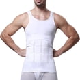 thumbnail image 2 of MINKUROW Mens Slimming Body Shaper Vest Shirt Abs Abdomen Slim White,XXL, 2 of 7
