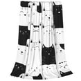 thumbnail image 2 of Bingfone Doodle Cute Cat Print Flannel Fleece Blanket Throw Blanket For Bed,Sofa,Couch,Travel,Camping(50"X40"), 2 of 9