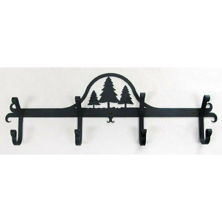 Wrought iron wall sale mounted coat rack