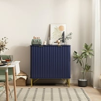 Boyel Living Buffet Cabinet with Storage, Blue Storage Cabinets with 2 Doors and Shelves, Console Table for Living Room