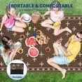 thumbnail image 3 of Volkmi Reversible Geometric Outdoor Rug – Waterproof, UV Resistant Low-Pile Plastic Mat for Patio, Garden, Camping, Easy to Clean, Large 9x12ft, Peony Brown/Coffee, USA Specs, 3 of 8