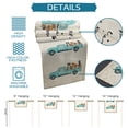thumbnail image 7 of Table Runner Dresser Scarves 72 Inch Long, Farm Teal Truck with Dogs Linen Dining Table Runners Rustic Vintage Newspaper Texture Tabletop Scarf for Wedding Holiday Party Kitchen, 7 of 7