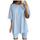 thumbnail image 1 of Conjunto deportivo de manga corta y pantalones cortos para mujer, para yoga y running - S-XXXL, 1 of 6