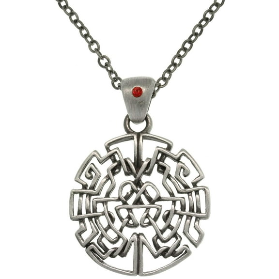 Jewelry Trends Pewter Sacred Geometry Celtic Pendant with 23 Inch Chain Necklace