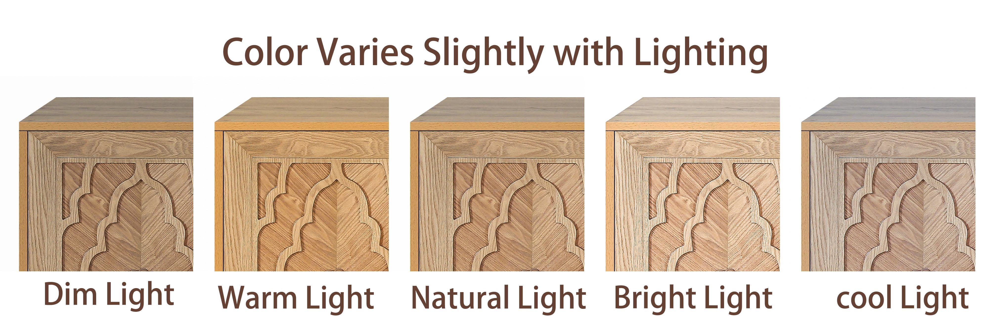 Carved Flower Door Large Storage Cabinet With Metal Handle Suitable For Living Room, Kitchen, Entryway