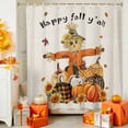 thumbnail image 4 of Shower Curtain 36"W x 72"L Thanksgiving Autumn Pumpkin Scarecrows Fabric Shower Curtains Set with Hooks Water Repellent Bathroom Curtains Machine Washable Bathroom Accessories, 4 of 6