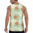 thumbnail image 3 of Fotbe Tropical Flowers Pattern Men's Quick Dry Workout Tank Top Gym Muscle Tee Fitness Bodybuilding Sleeveless T Shirt Breathable Workout Shirt-Large, 3 of 9