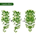 thumbnail image 3 of Waipfaru 4 Pack Artificial Pothos Hanging Plants, 42" Fake Trailing Vines Faux Pothos Greenery, Indoor Outdoor Hanging Ivy Foliage for Shelf Wall Patio Farmhouse Decoration, 3 of 7