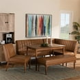 thumbnail image 2 of Bowery Hill Tan and Brown Finished Wood 5-Piece Dining Nook Set, 2 of 12