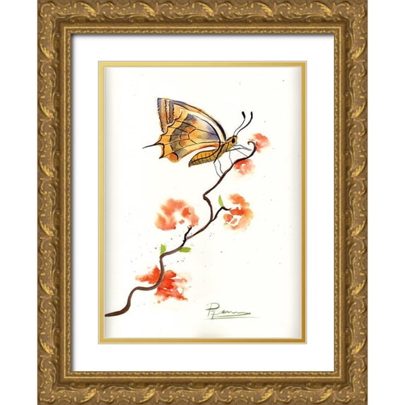 Shefranov, Olga 11x14 Gold Ornate Wood Framed with Double Matting Museum Art Print Titled - Butterfly III
