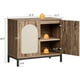 thumbnail image 3 of Gabinete buffet con puertas de rattán, estante ajustable, aparador boho para bar y cocina, 3 of 6