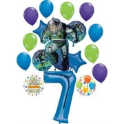 Buzz Lightyear Party Supplies 7th Birthday Theme Balloon Bouquet Decorations