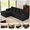 Black, variant on Palifte 105" Couches for Living Room with L-Shaped Chaise, Upholstered Sectional Couch with Movable Ottoma & Cup Holders, 30D Foam & Spring Hybrid Support, Black