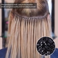 thumbnail image 4 of 500Pcs Micro Rings 5mm Silicone Lined Aluminum Link Rings Lined Rings Beads for Hair Extensions Tools, Black, 4 of 8