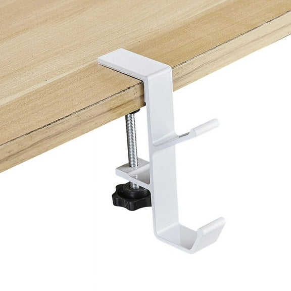 1 Piece Adjustable Table Side Hook, Hook Stand Without Drilling,White