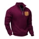 thumbnail image 1 of pstuiky camisas de manga larga para hombre, Sudadera con capucha informal de manga larga con cuello alto y media cremallera para hombre, color sólido, transpirable Tops casuales para hombres xxl, 1 of 7