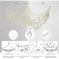 thumbnail image 3 of LUCKDEER Stuffed Animal Hammock Macrame Boho Plush Toy Net Hammock for Stuffed Animals with Light Pet Net for Stuffed Animals Corner Hanging Stuffed Animal Storage Holder Teddy Bear Net Kids Room, 3 of 9
