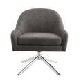 thumbnail image 6 of Linon Lassiter Mid-Century Accent Chair with Swivel, Granite, 6 of 11