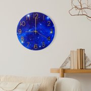 12 Wall Clock , Silent Wall Clock Non Ticking, Sky