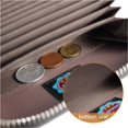 thumbnail image 1 of Credit Card Holder RFID Blocking Genuine Leather Mini Credit Card Wallet Purse with Zipper Womens Small id Compact Slim Zip Blocked Accordion Wallets Case, 1 of 1