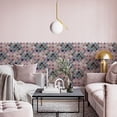 thumbnail image 4 of Walplus Peel and Stick Backsplash Arabesque Pink And Blue 3D Tile Decals 16 Sheets 11" x 8", 4 of 10
