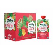 Zellee Organic Strawberry Pear Plant-Based Fruit Jel Pouches, 12 Ct