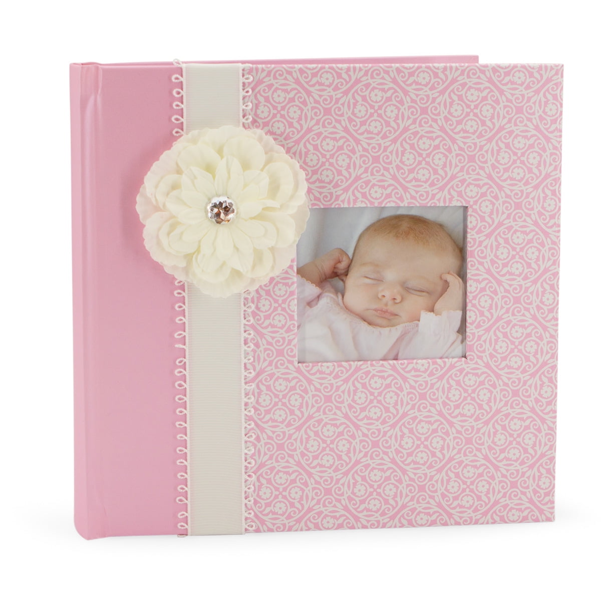 C.R. Gibson Baby Photo Album, Baby Memory Book for Girls, 10.4