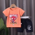 thumbnail image 1 of Spiderman Iron Man Baby Boys Ropa Traje de manga corta Camisetas Pantalones cortos Pantalones Superhéroe Capitán América Verano Ropa para niños Sets80 (18M) Gao Jinjia LED, 1 of 2