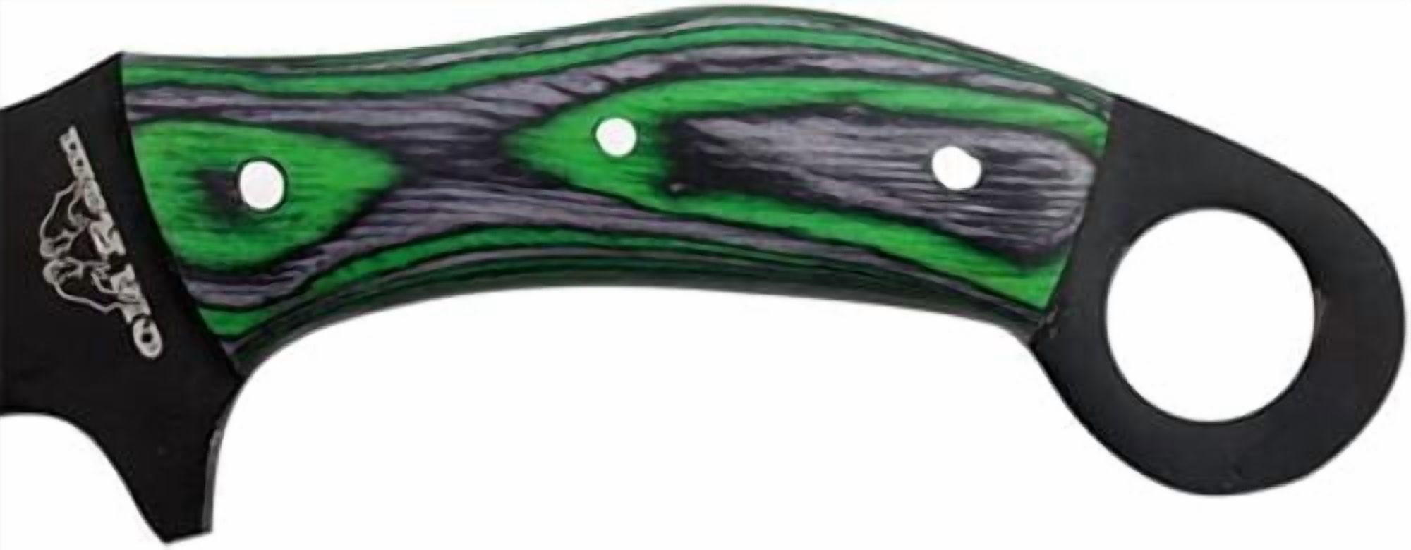 15" Two Tone Frost Wood Kukri Black Hunting Knife with Leather Sheath