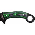 thumbnail image 3 of 15" Two Tone Frost Wood Kukri Black Hunting Knife with Leather Sheath, 3 of 5