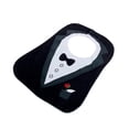 thumbnail image 2 of Waterproof Tuxedo Pattern 3 Layer Toddler Baby Saliva Towel Baby Bibs (black), 2 of 2