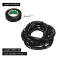 thumbnail image 2 of Spiral Cable Wrap 11.5ft 18mm Cable Management Sleeve Cord Organizer Flexible PE Computer Wire Black with Tape, 2 of 5