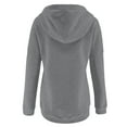 thumbnail image 6 of Daznico Women Casual Half Buttons Sweatshirt Hooded Strap Long Sleeve Loose Top Drawstring Hoodies with Pocket,Women's Hoodies & Sweatshirts-Grey-3XL, 6 of 6