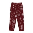 thumbnail image 5 of Goofa Romantic white snowflakes Printed Soft Pajama Pants for Women, Wide Leg Comfy Casual Lounge Yoga Pants-Large, 5 of 9