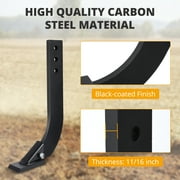 Heavy Duty Adjustable Box Blade Shank Set, 5 Pack – 16 & 18 Steel Scarifier Shanks with Removable Tapered Teeth & Pins – 3 & 4 Hole Mounting – Replacement for Tractors, Landscaping, Grading