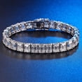thumbnail image 3 of Emerald-Cut Lab-Created Moissanite Prong-Setting Tennis Bracelet in 925 Sterling Silver – Elegant Jewelry for Women, 3 of 5