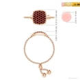 thumbnail image 4 of ANGARA Natural Pave-Set Ruby Cushion Bolo Ring in 14K Rose Gold for Women (Size-1.2mm) | July Birthstone, Birthday, Anniversary, Jewelry Gift for Women | Natural Ruby Ring, 4 of 9