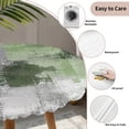 thumbnail image 3 of Sage Green Grey Round Tablecloth for 45-54 Inch Tables,Fitted Table Cover with Elastic Edge,Modern Oil Painted Abstract Art Aesthetics Waterproof Outdoor Table Cloth Protector for Patio Garden Dinner, 3 of 9
