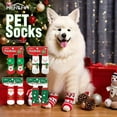 thumbnail image 3 of Christmas Dog Socks, Warm Knitted Indoor Floor Socks with Reindeer Pattern, Non-Slip Pet Socks for Small Medium Dogs, Holiday Gift, 3 of 5