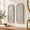 Grey-2 Arch, variant on Grey-2 Arch 2-Piece Arched Floral Wooden Decorative Wall Panels