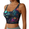 thumbnail image 2 of Fuzoiu Colorful Flower Tiger Print Women's Sports Vest,U-Back Sports Tank,Gym Vests,Athletic Sleeveless Shirts,Exercise Undershirts,Yoga, Gym, and Dance Wear-XX-Large, 2 of 8