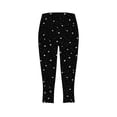 thumbnail image 4 of Jxximdong Capris Pants for Women, Leggings for Women Floral Print High Waist Pants Knee Length Slim Fit Yoga Cropped Trouser, Black Women's Cropped Pants, 4 of 5