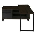 thumbnail image 4 of Monarch Specialties Computer Desk, Home Office, Corner, Storage Drawers, 72"l, L Shape, Work, Laptop, Metal, Laminate, Brown, Black, Contemporary, Modern, 4 of 9